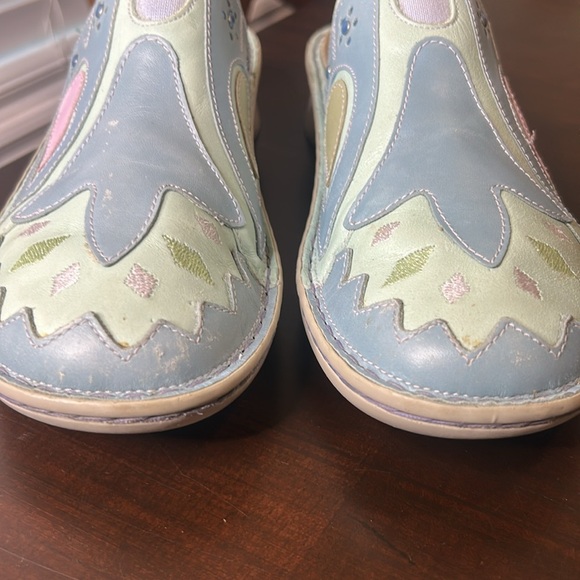 Naot Leather Slip-On Mules Pastel Patchwork Comfort Shoes Size 37 - Picture 6 of 17